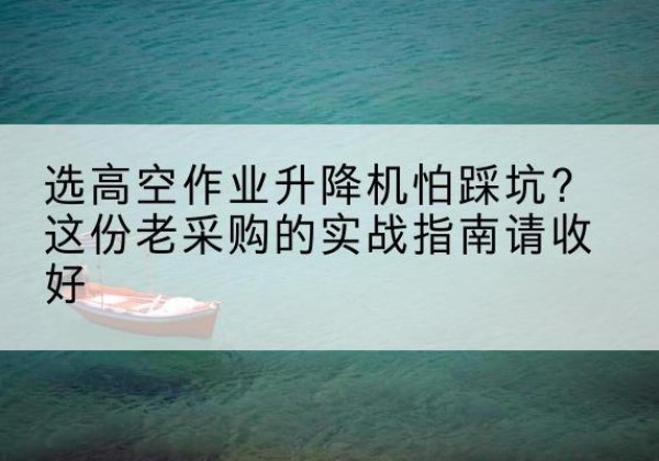 保康高空作业升降机厂家推荐-选高空作业升降机怕踩坑？这份老采购的实战指南请收好
